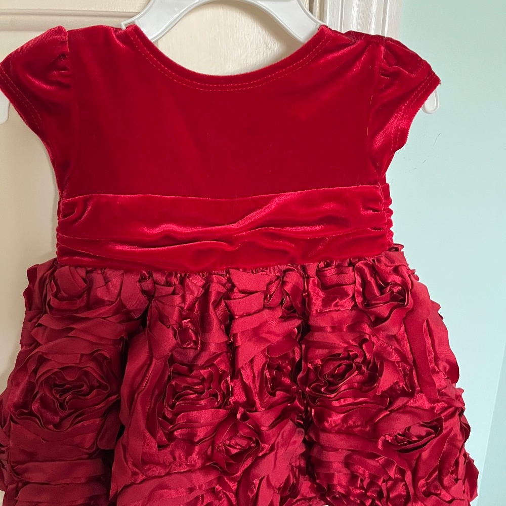 Gorgeous Red rosette dress, perfect for the holidays or pictures